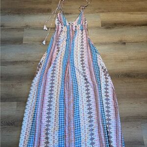 Lulus Boho Multicolor Maxi Dress Small